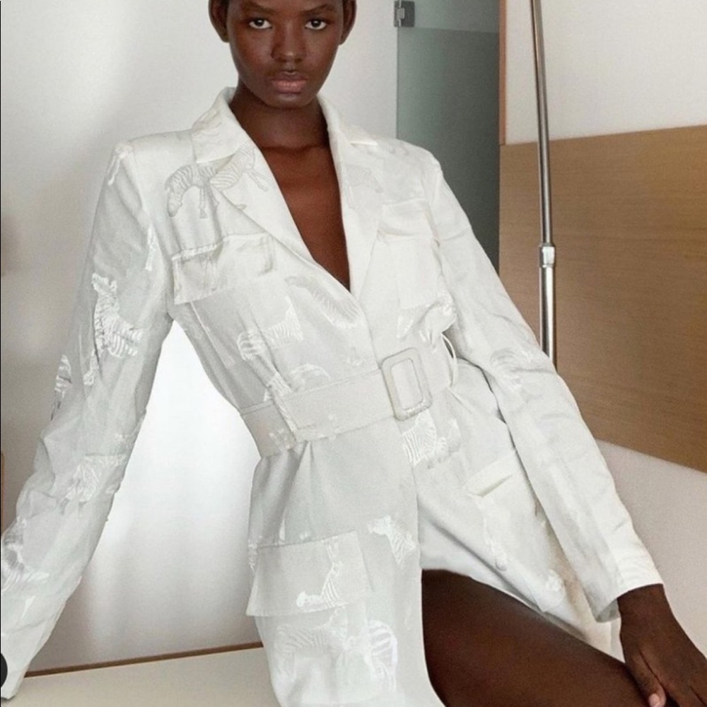 Lioness Steinway Mini Dress in White Print
